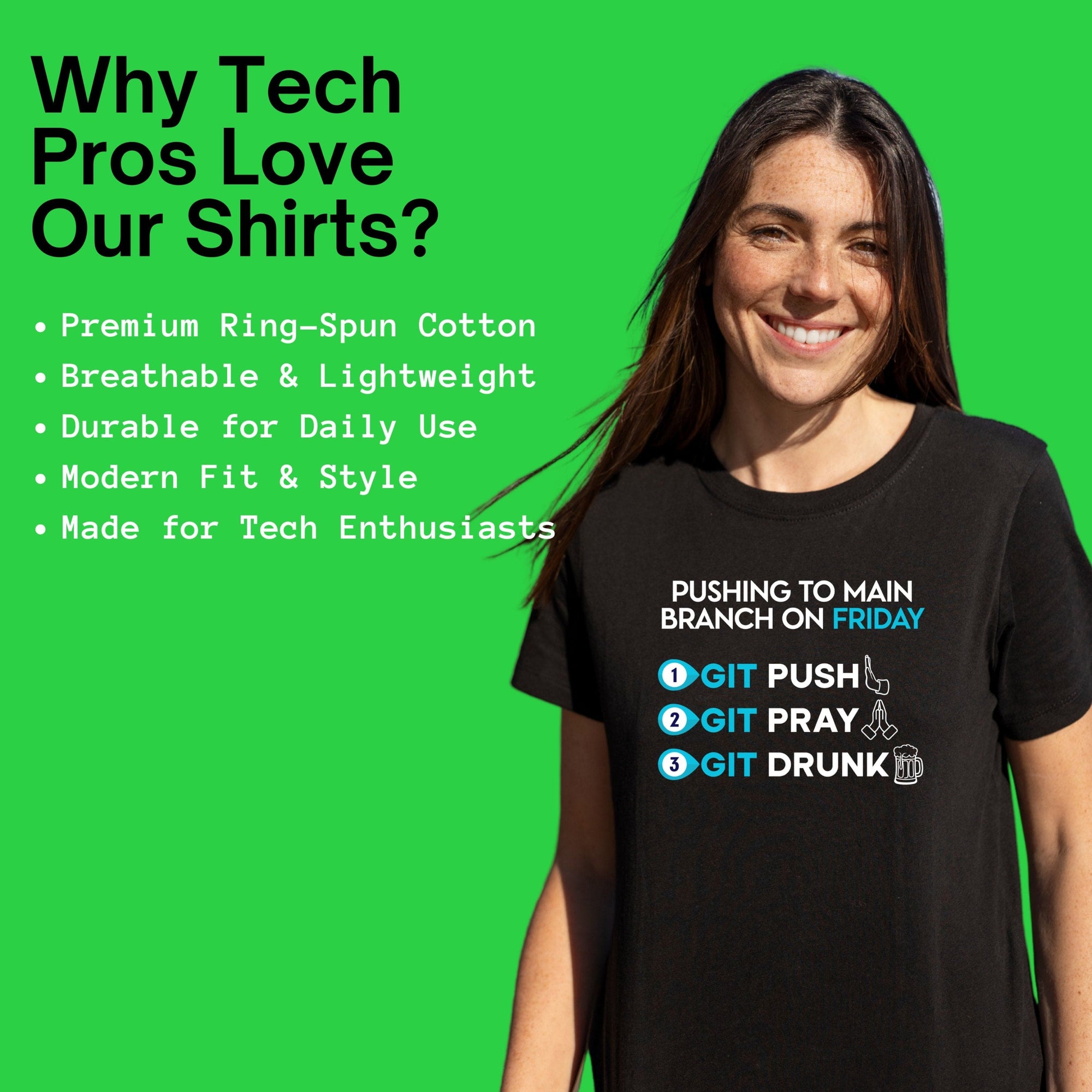 pushing to main branch on friday shirt