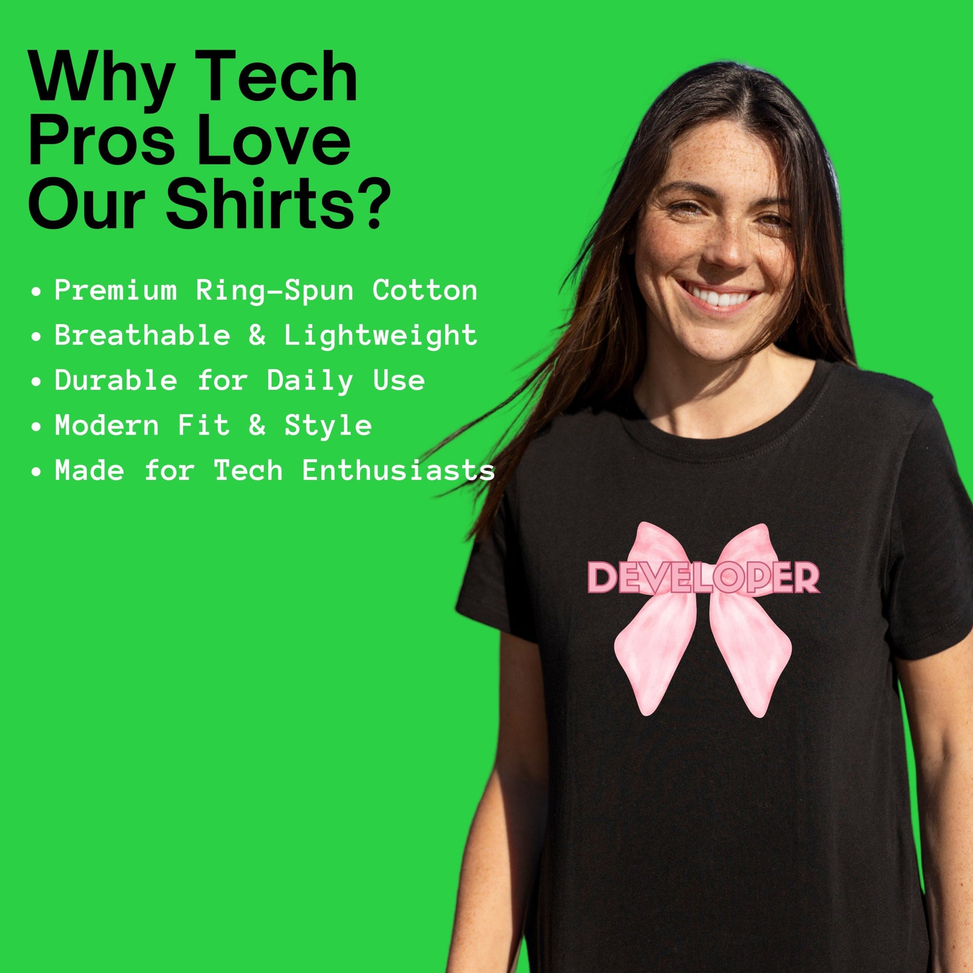 Developer bow cute shirt