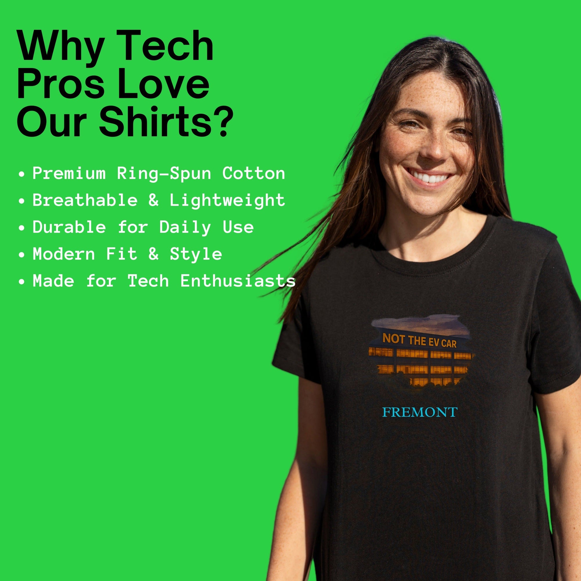 not the EV car company office shirt