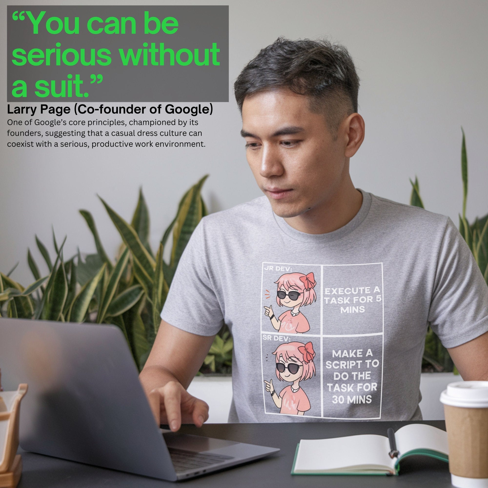 junior and senior dev difference shirt