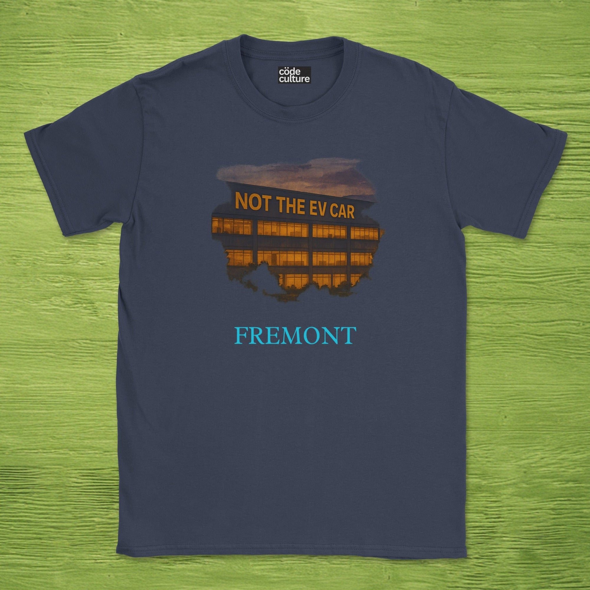 not the EV car company office shirt