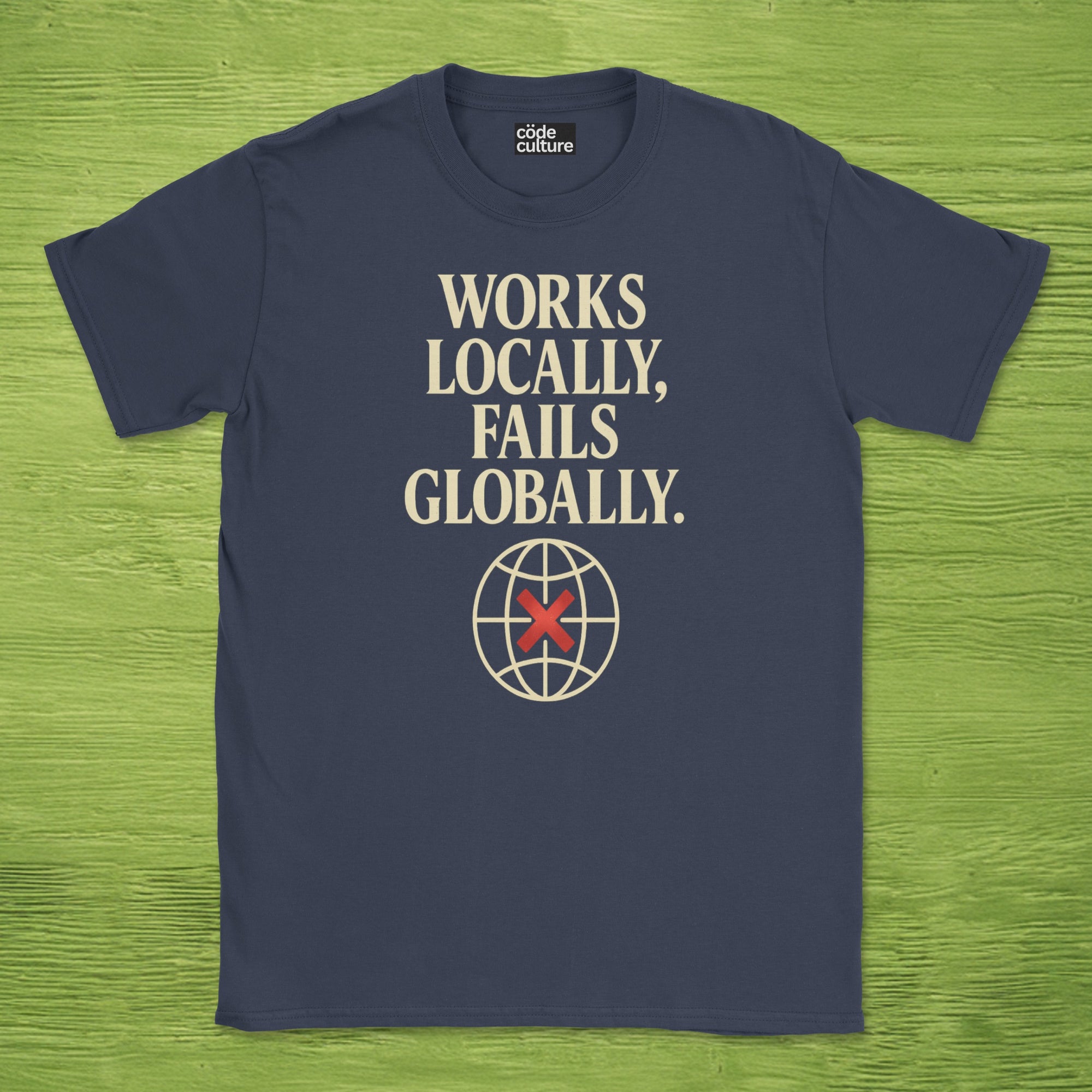 works locally failed globally shirt
