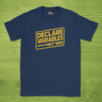 declare variables shirt