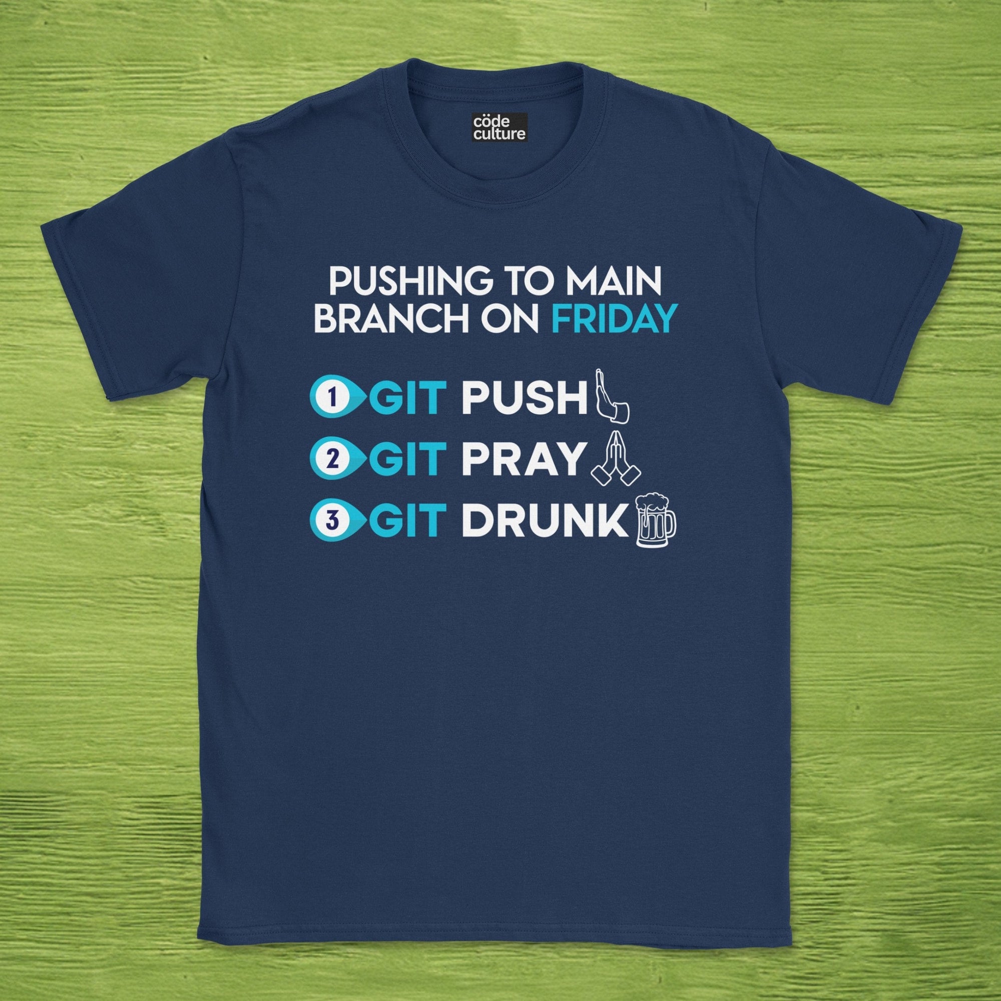 pushing to main branch on friday shirt