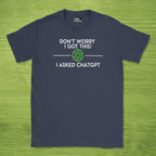 Code Culture i asked chapgpt shirt funny programmer T-Shirt in Navy — Code Culture developer clothing