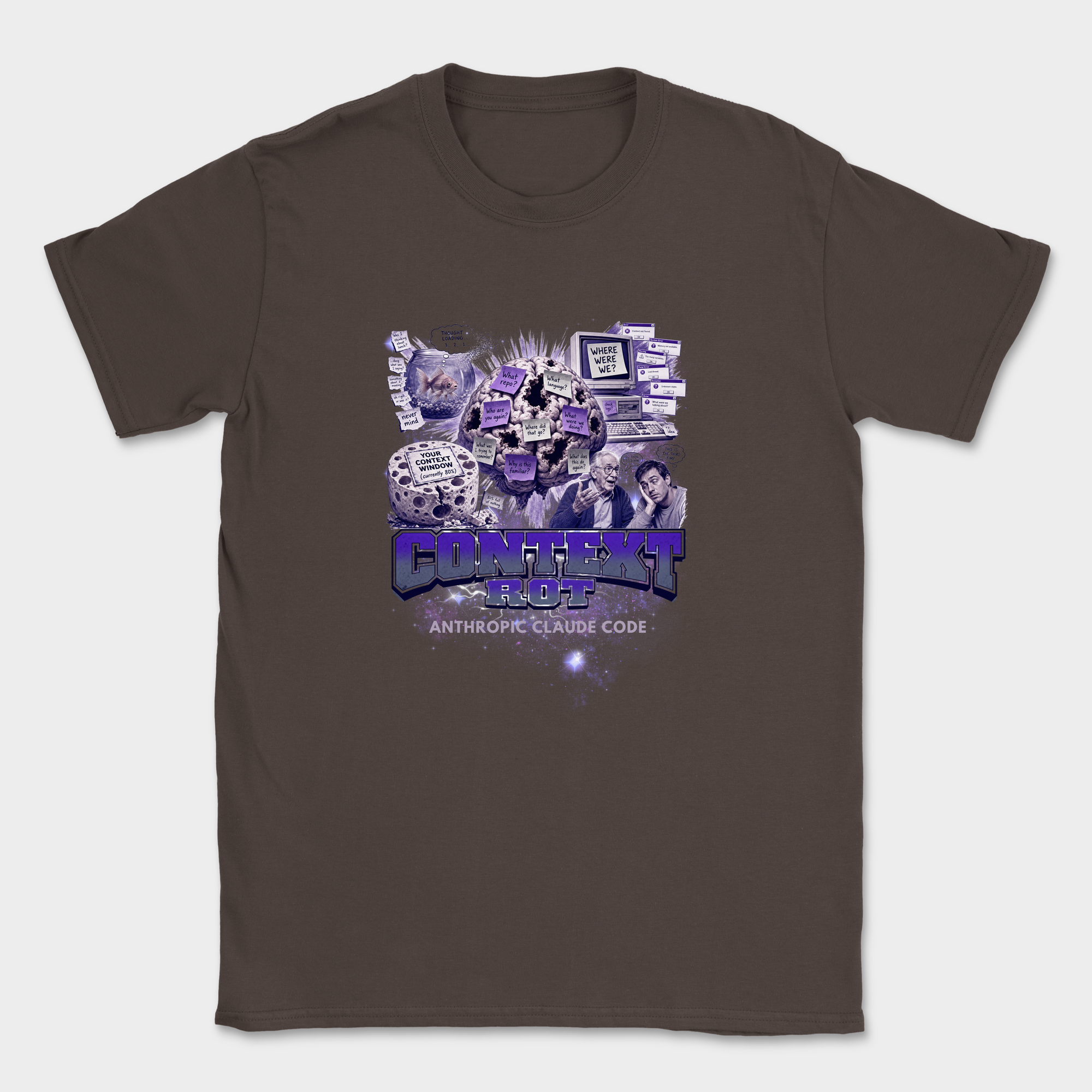 Context Rot Shirt — Dark Chocolate