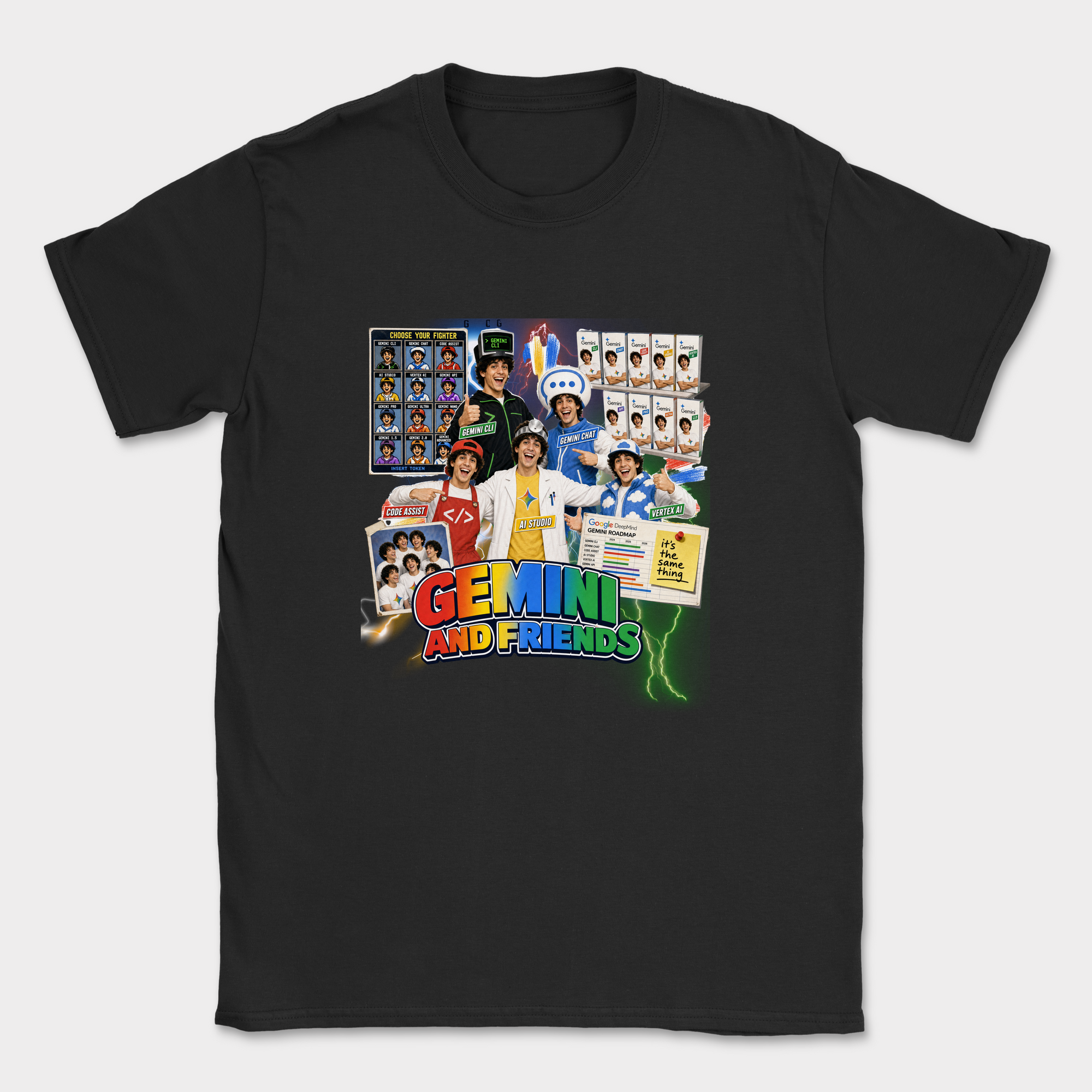 Gemini And Friends Shirt — Black