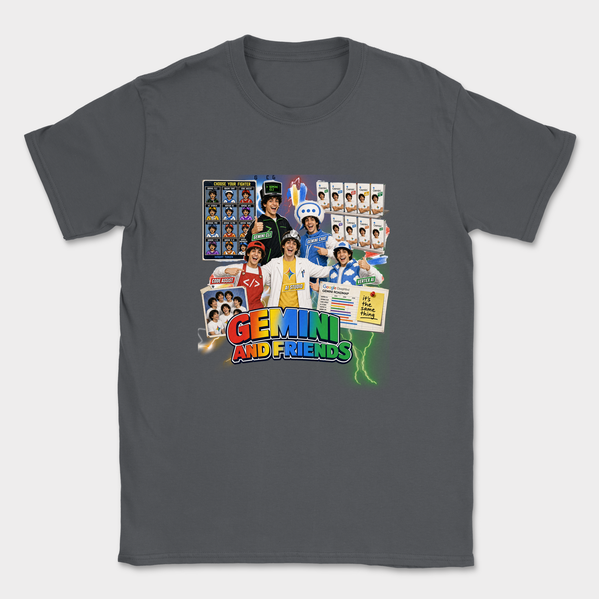 Gemini And Friends Shirt — Dark Heather