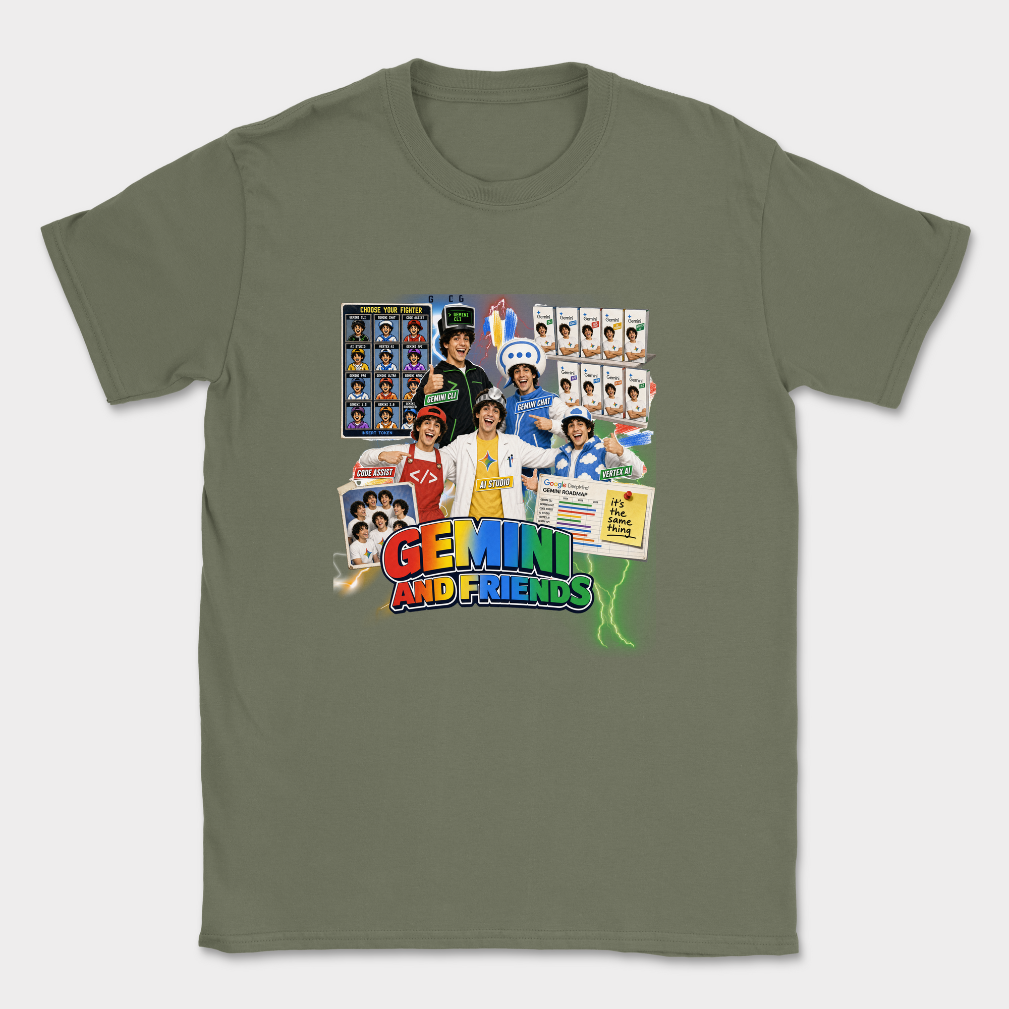 Gemini And Friends Shirt — Military Green