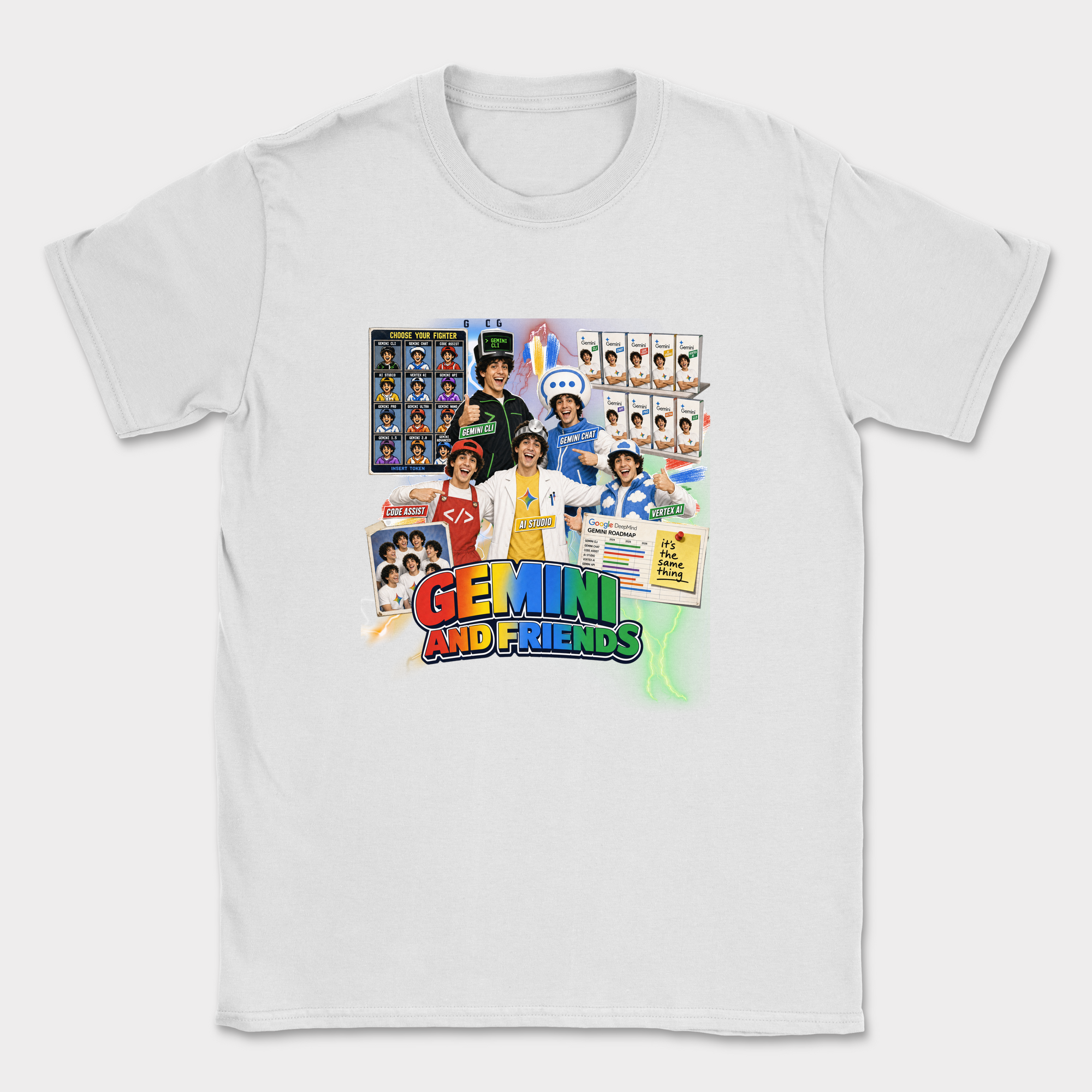 Gemini And Friends Shirt — White