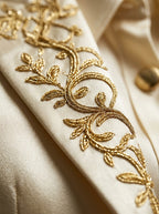 Women's Blazer Ornate Detail Notched Lapel