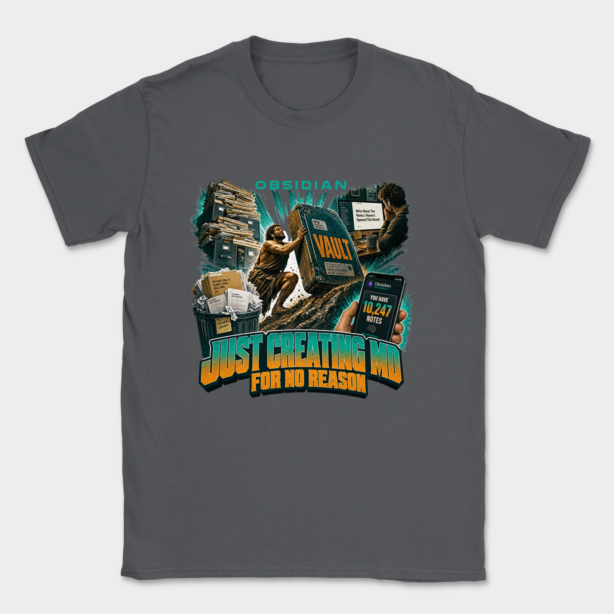 Just Creating MD for No Reason Shirt — Dark Heather