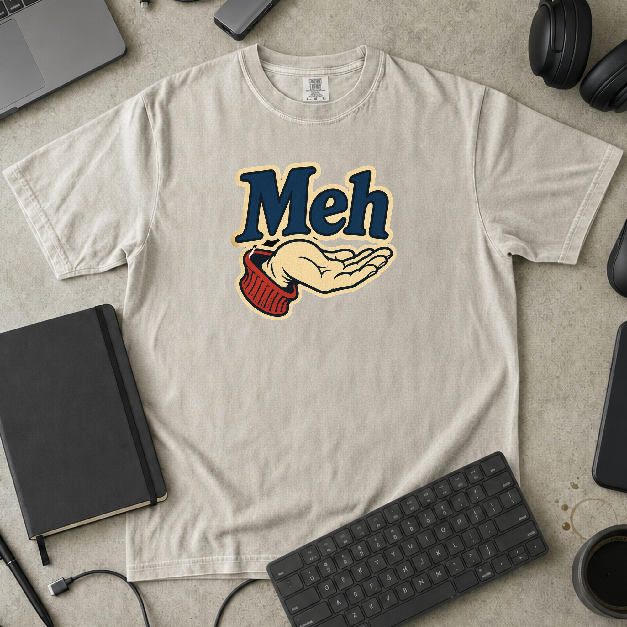 Nerd Collection Artwork T100 Premium Shirt - Ivory mockup