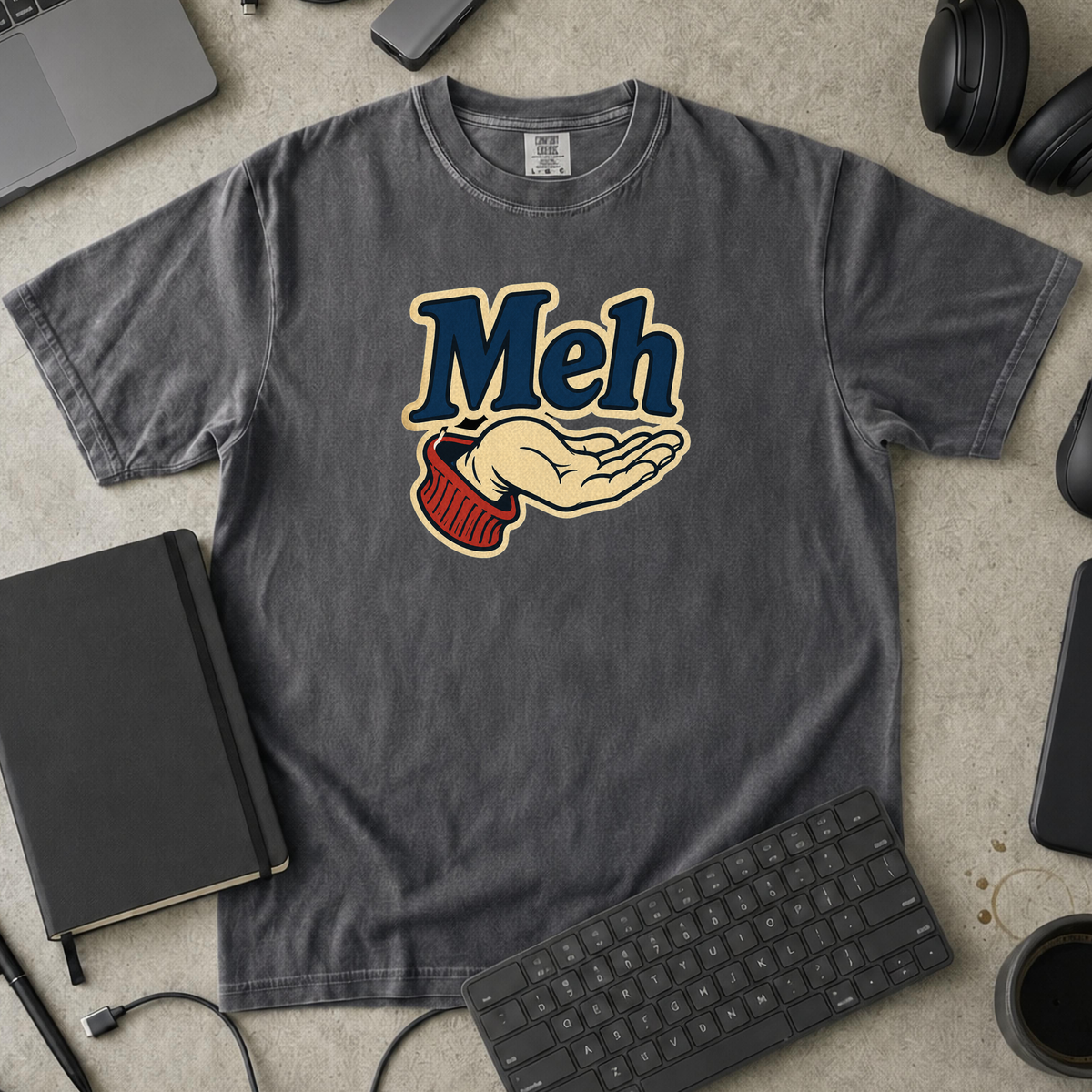 Nerd Collection Artwork T100 Premium Shirt - Pepper mockup