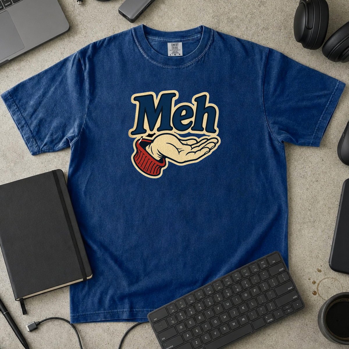 Nerd Collection Artwork T100 Premium Shirt - True Navy mockup