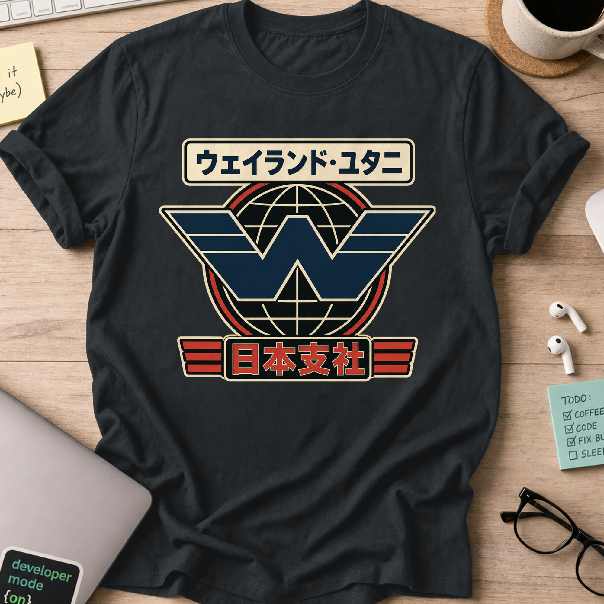 Nerd Collection Artwork T101 Shirt - Black mockup