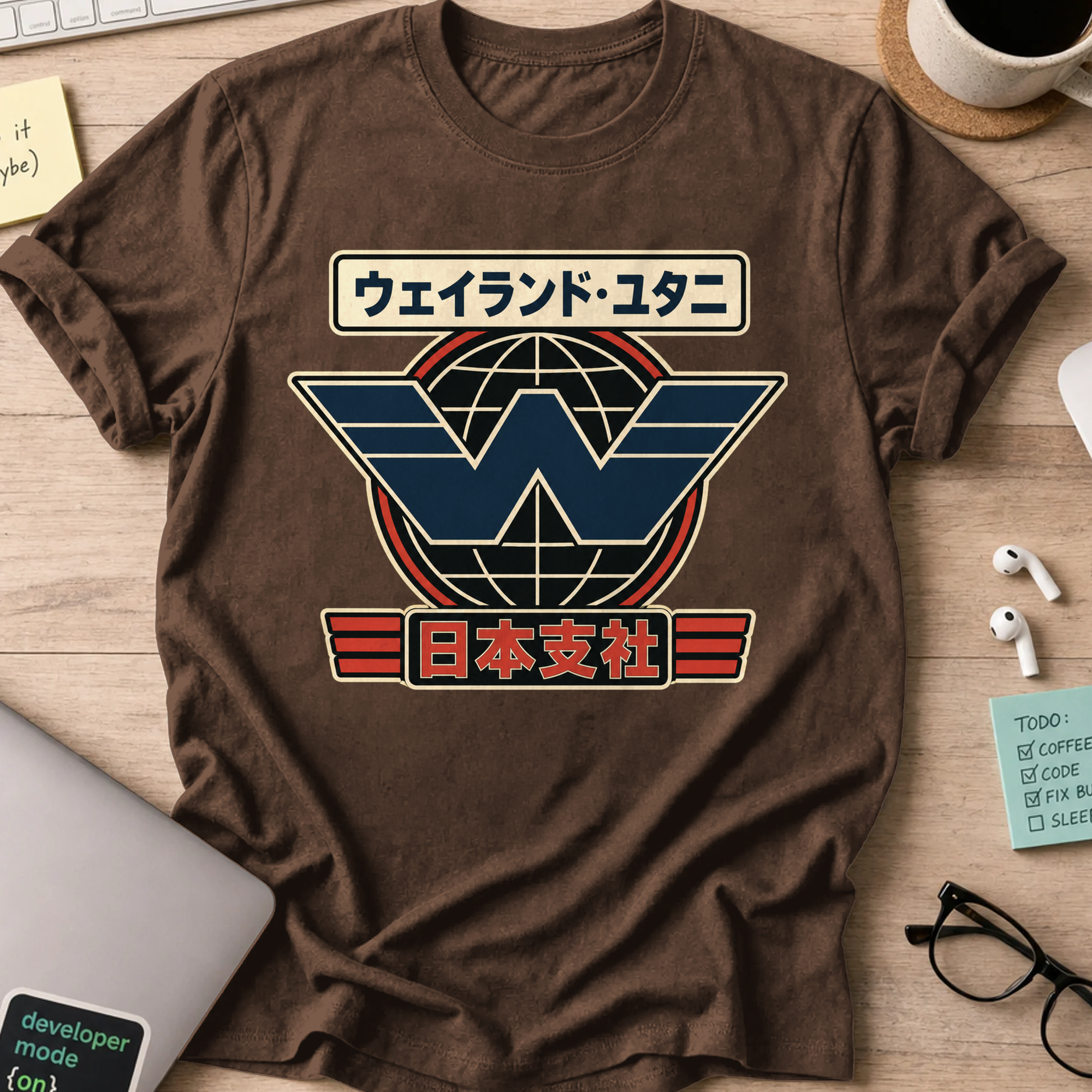 Nerd Collection Artwork T101 Shirt - Dark Chocolate mockup