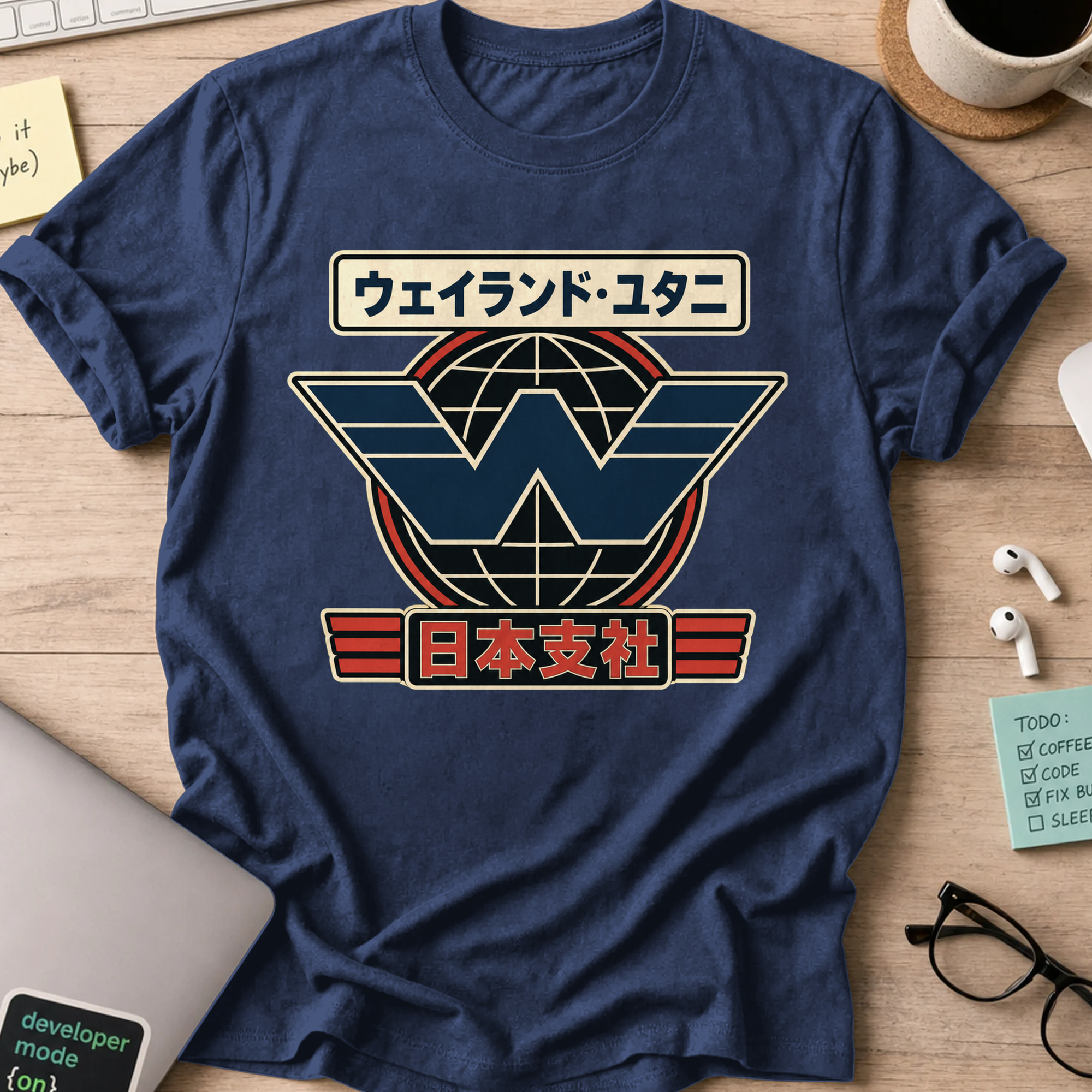 Nerd Collection Artwork T101 Shirt - Navy mockup