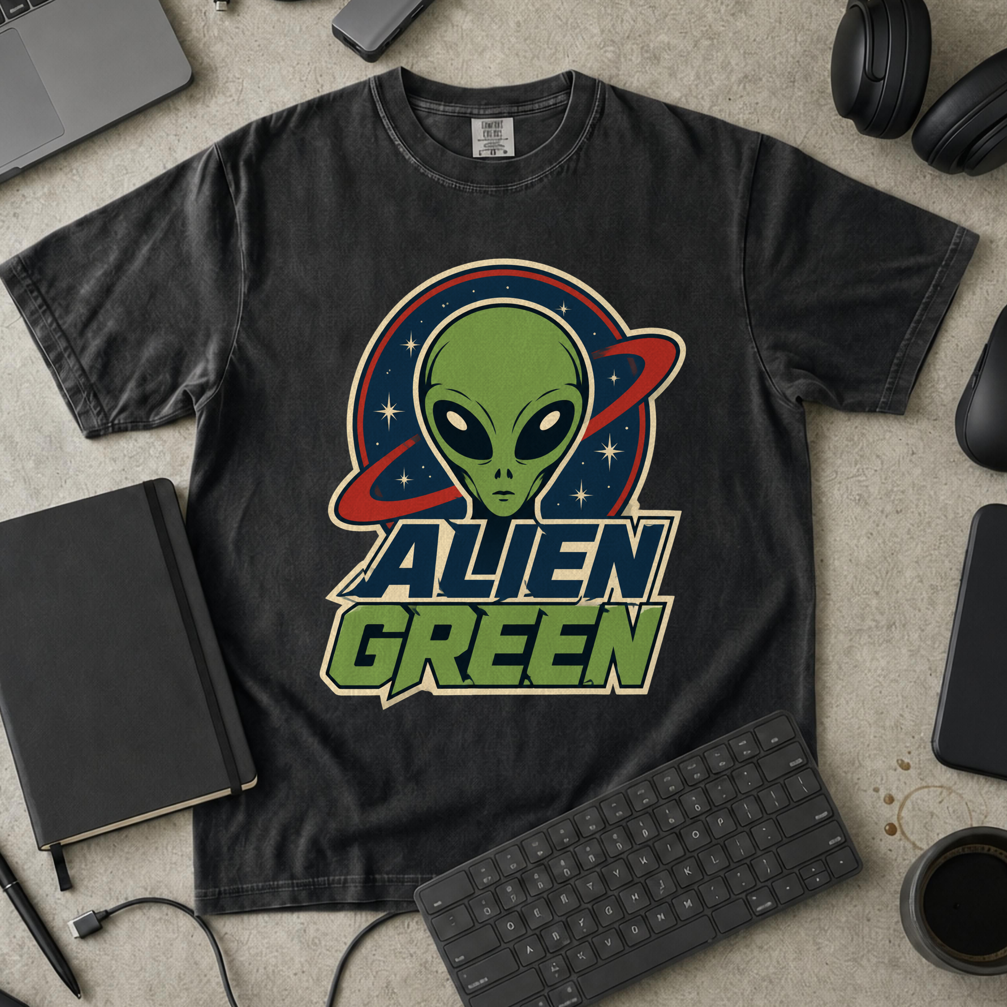 Nerd Collection Artwork T102 Premium Shirt - Black mockup