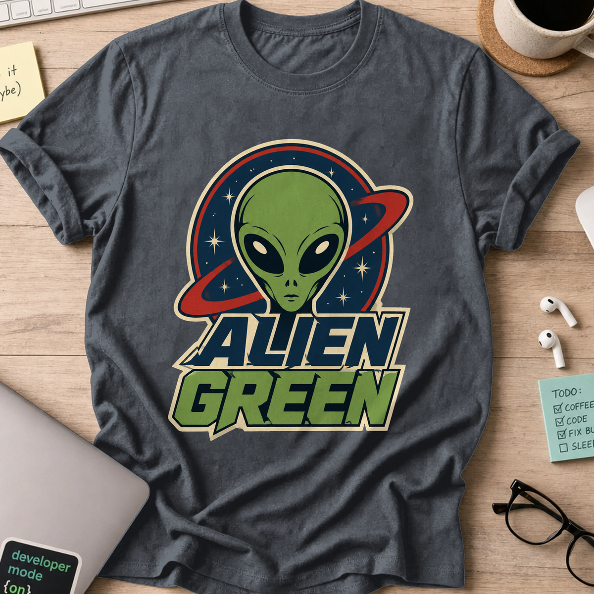Nerd Collection Artwork T102 Shirt - Dark Heather mockup
