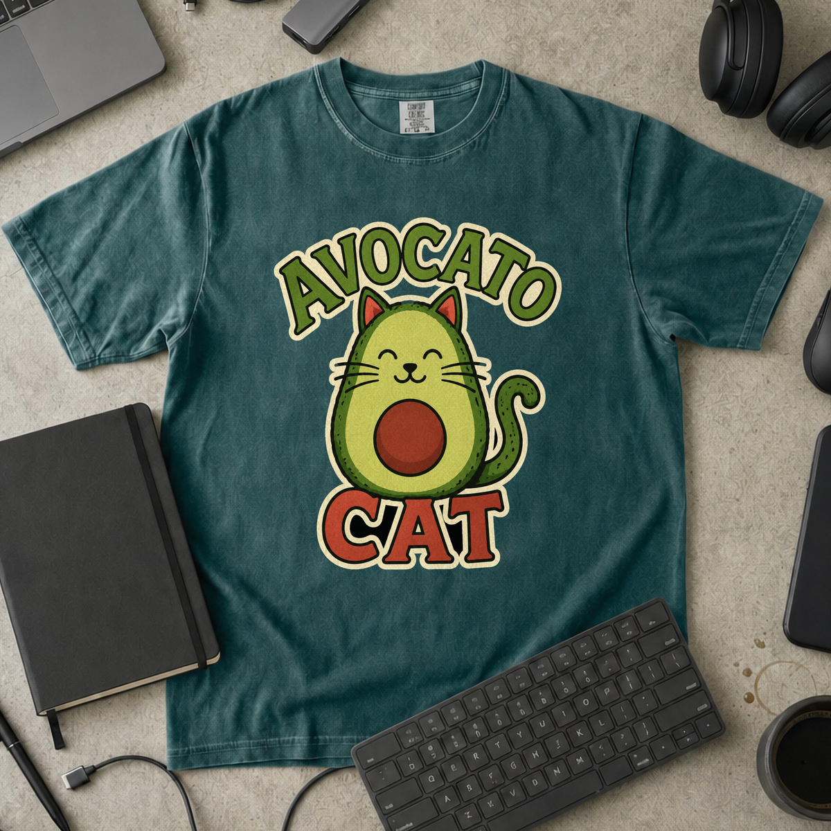 Nerd Collection Artwork T103 Premium Shirt - Blue Spruce mockup