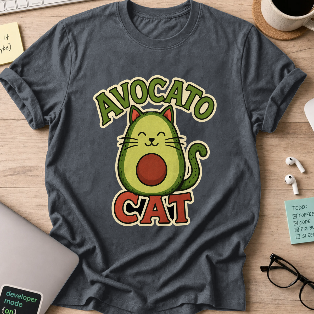 Nerd Collection Artwork T103 Shirt - Dark Heather mockup