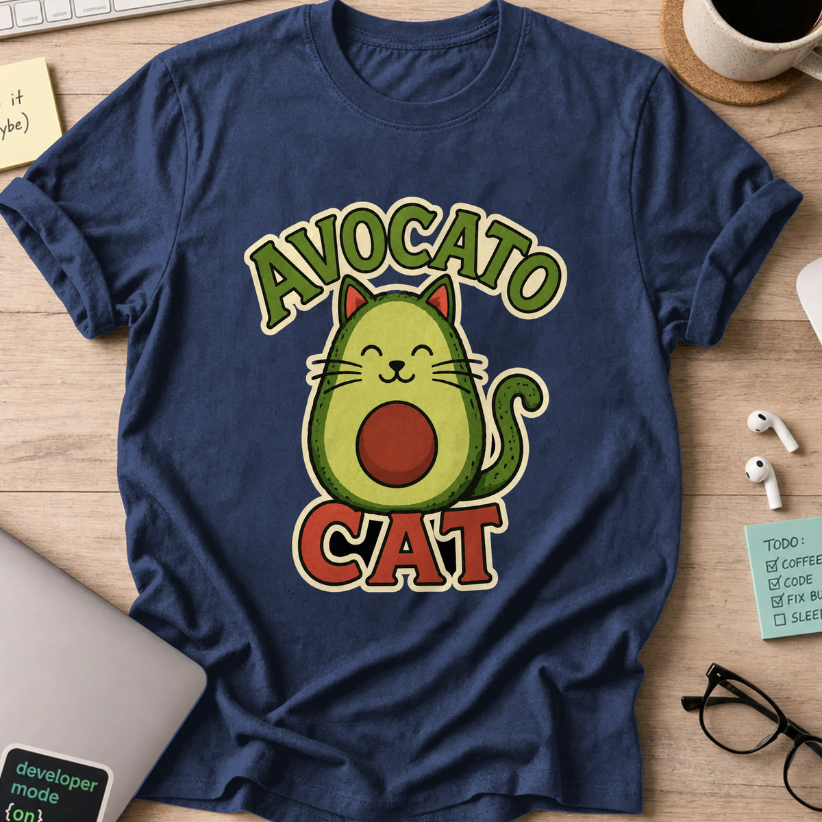 Nerd Collection Artwork T103 Shirt - Navy mockup