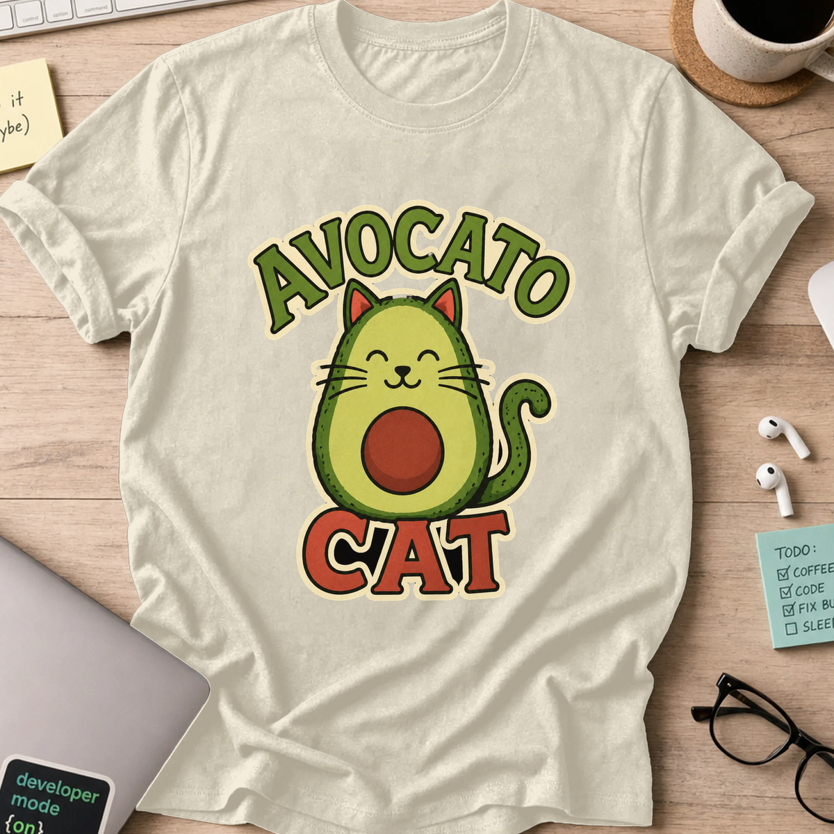 Nerd Collection Artwork T103 Shirt - Natural mockup