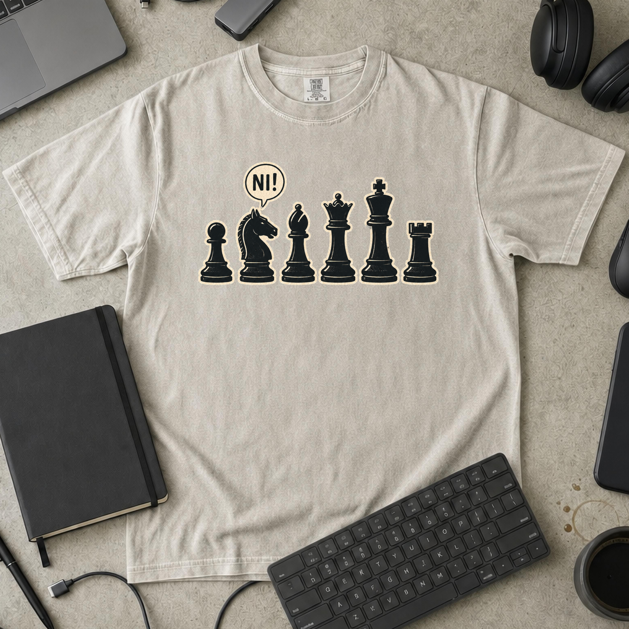 Nerd Collection Artwork T104 Premium Shirt - Ivory mockup