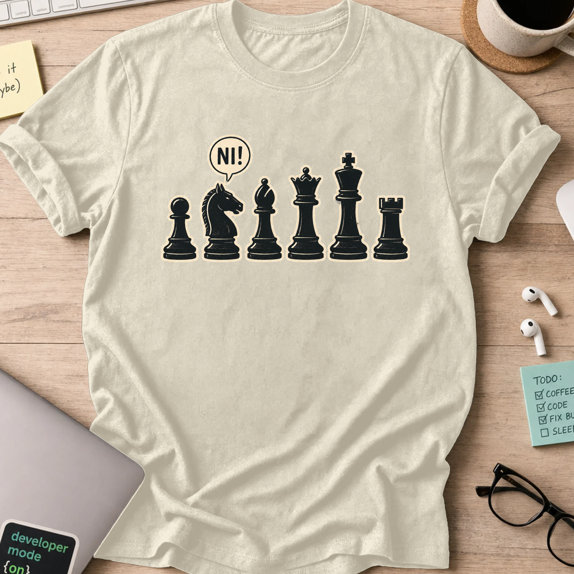 Nerd Collection Artwork T104 Shirt - Natural mockup