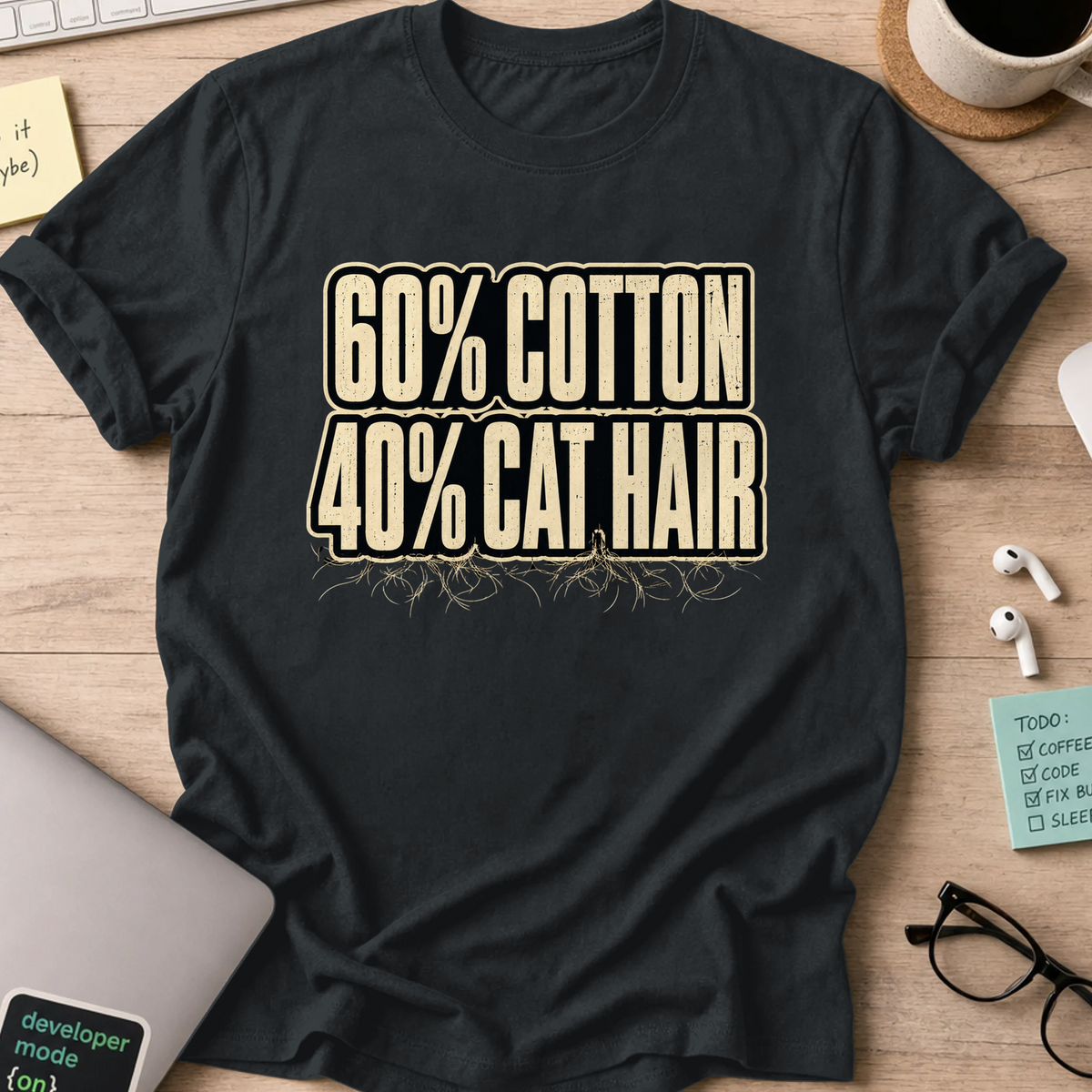 Nerd Collection Artwork T105 Shirt - Black mockup