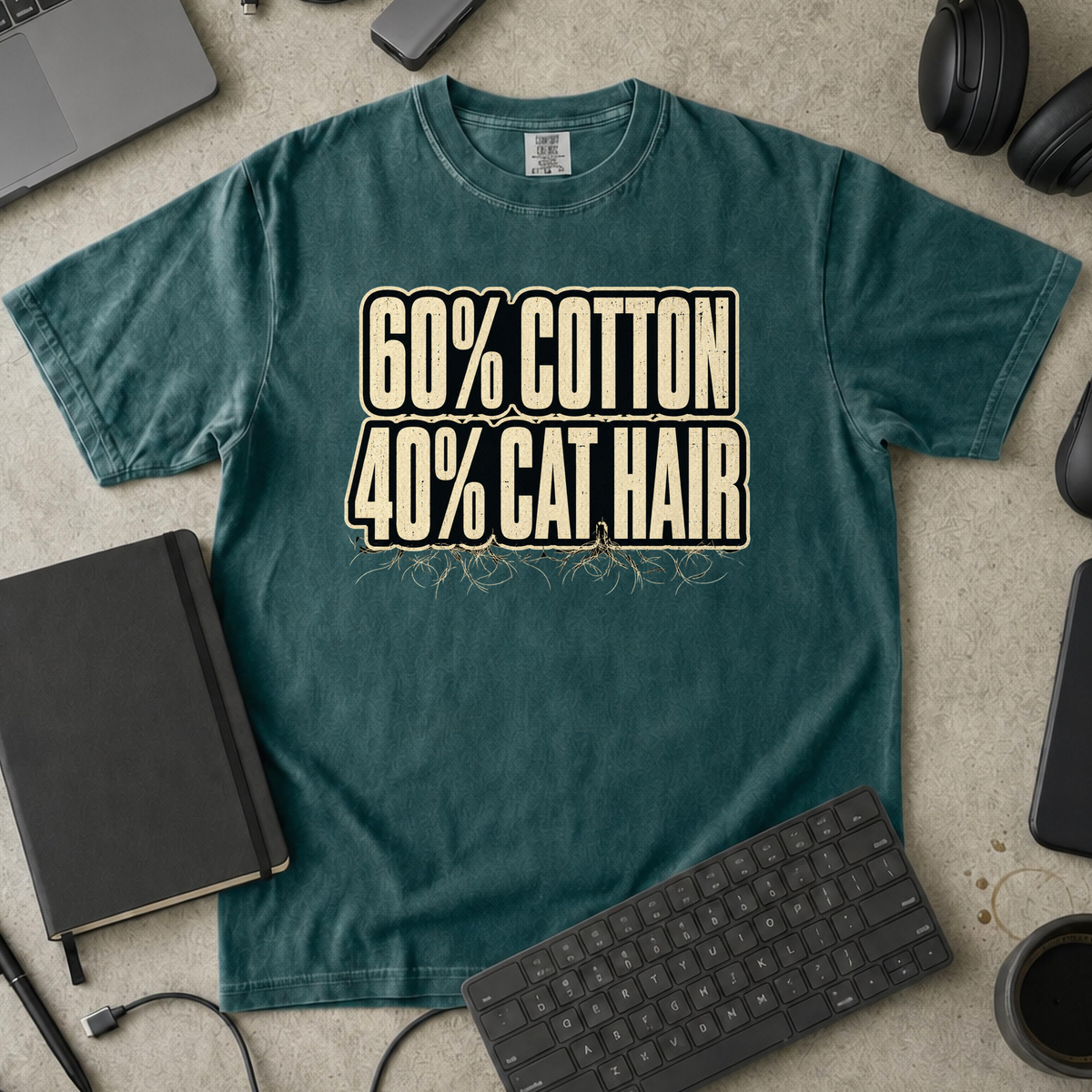 Nerd Collection Artwork T105 Premium Shirt - Blue Spruce mockup