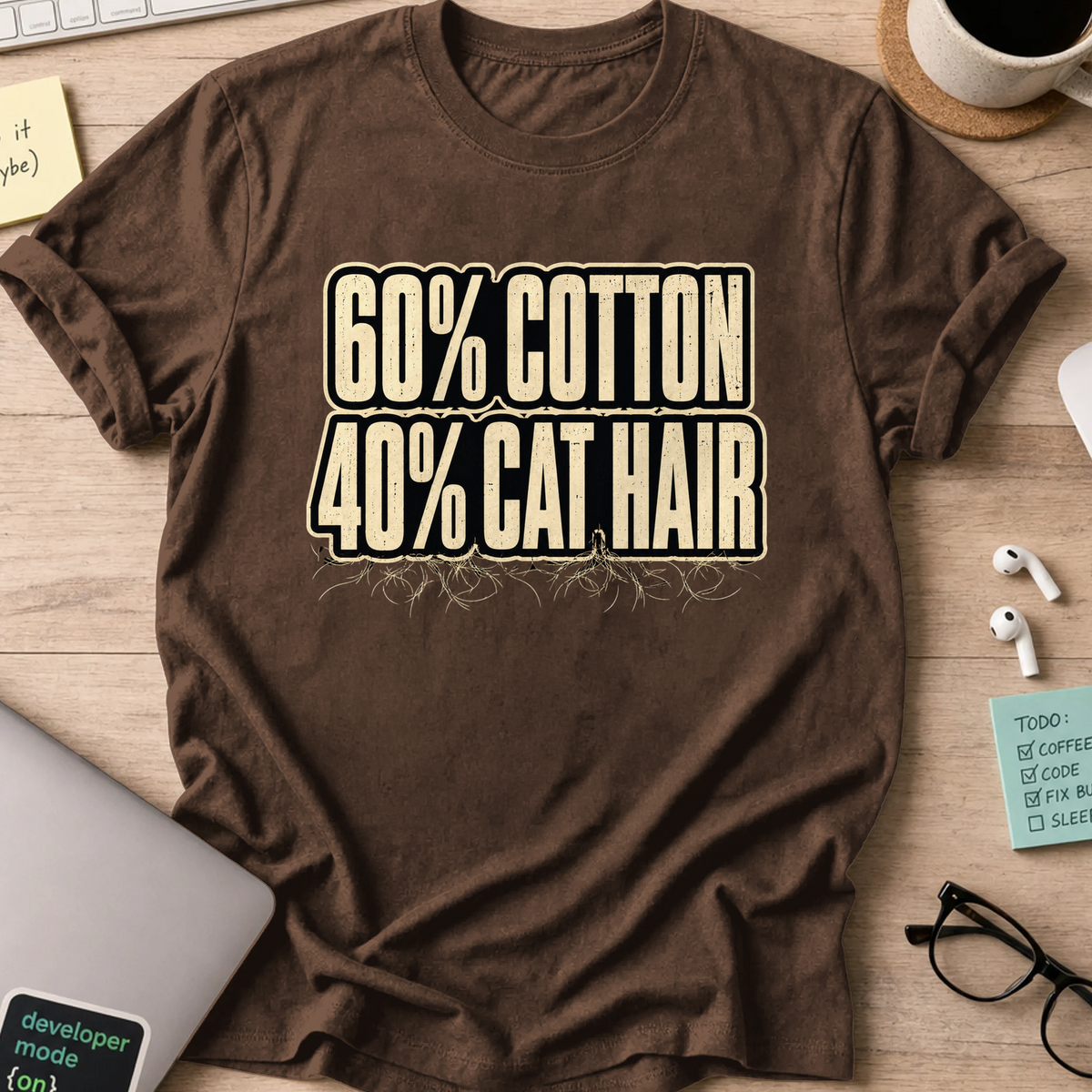 Nerd Collection Artwork T105 Shirt - Dark Chocolate mockup