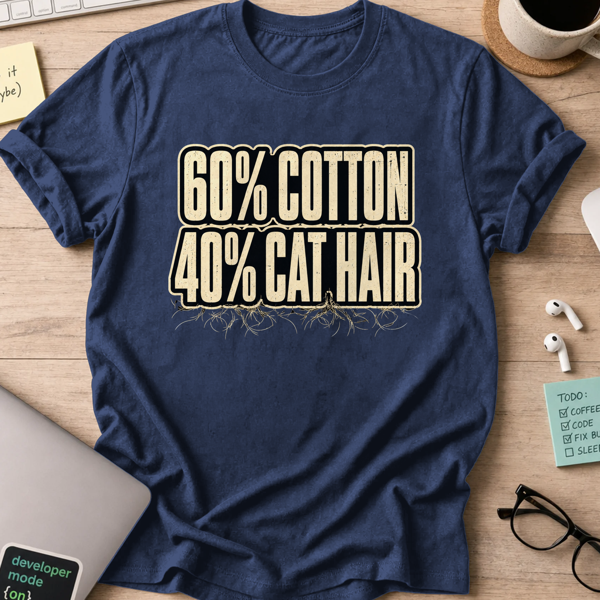 Nerd Collection Artwork T105 Shirt - Navy mockup