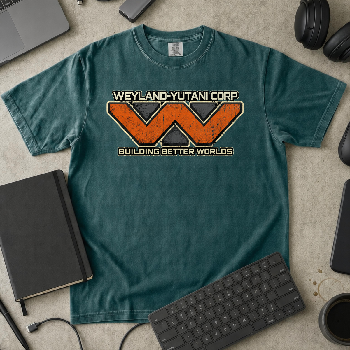 Nerd Collection Artwork T106 Premium Shirt - Blue Spruce mockup