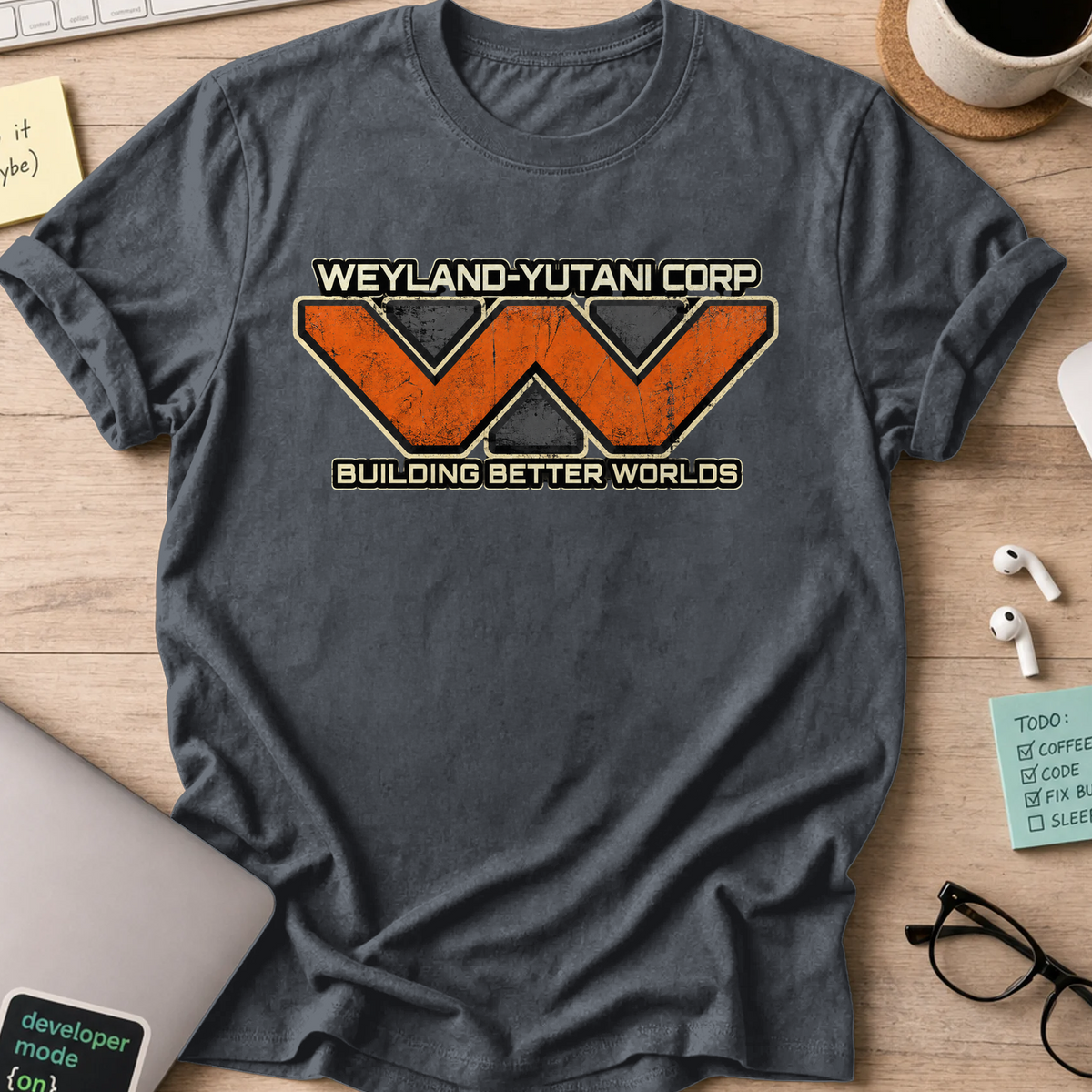 Nerd Collection Artwork T106 Shirt - Dark Heather mockup