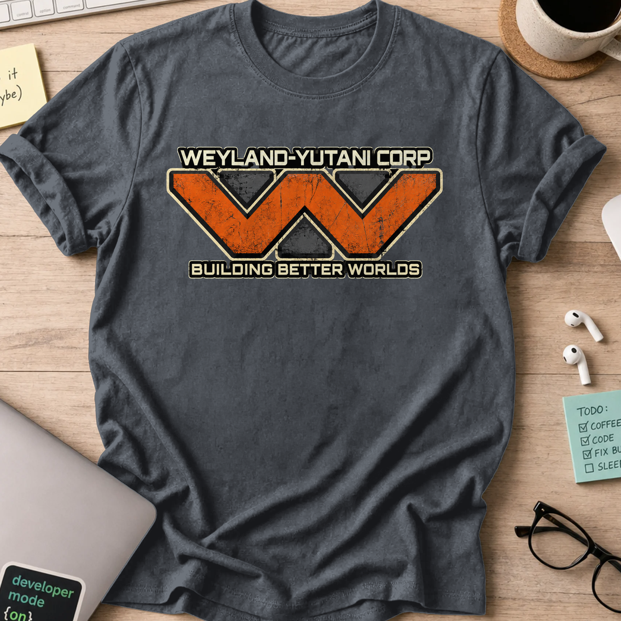 Nerd Collection Artwork T106 Shirt - Dark Heather mockup