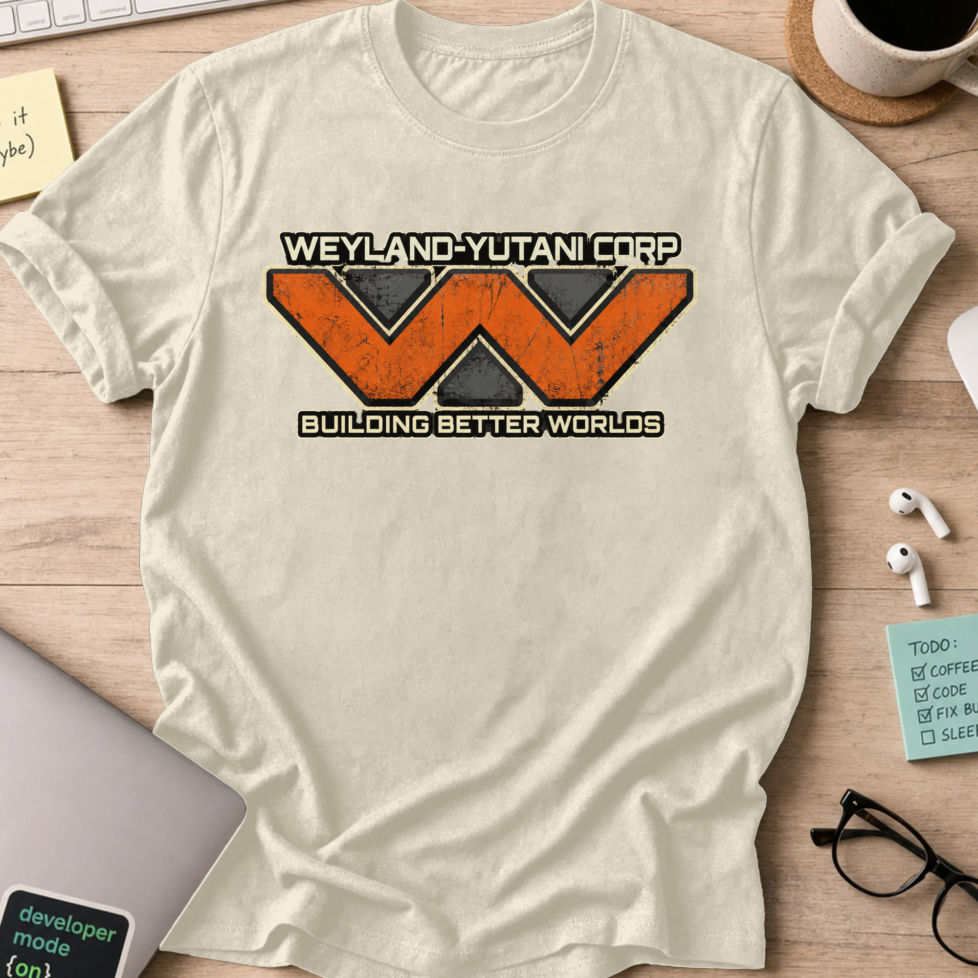 Nerd Collection Artwork T106 Shirt - Natural mockup