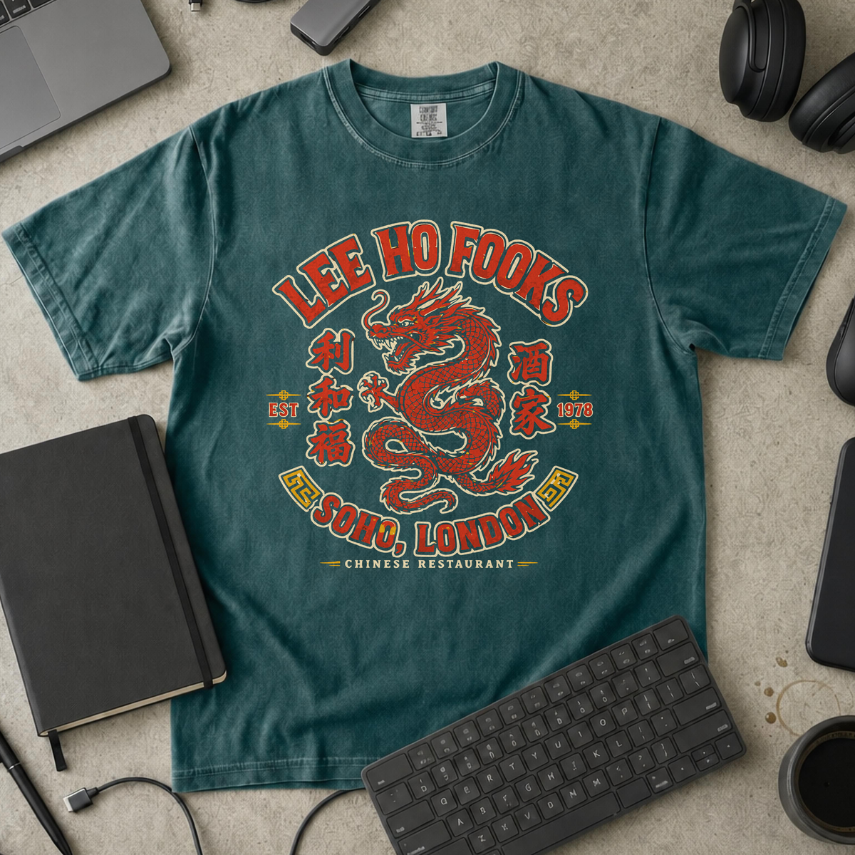 Nerd Collection Artwork T107 Premium Shirt - Blue Spruce mockup