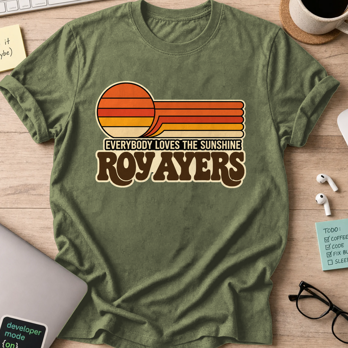 Nerd Collection Artwork T108 Shirt - Military Green mockup