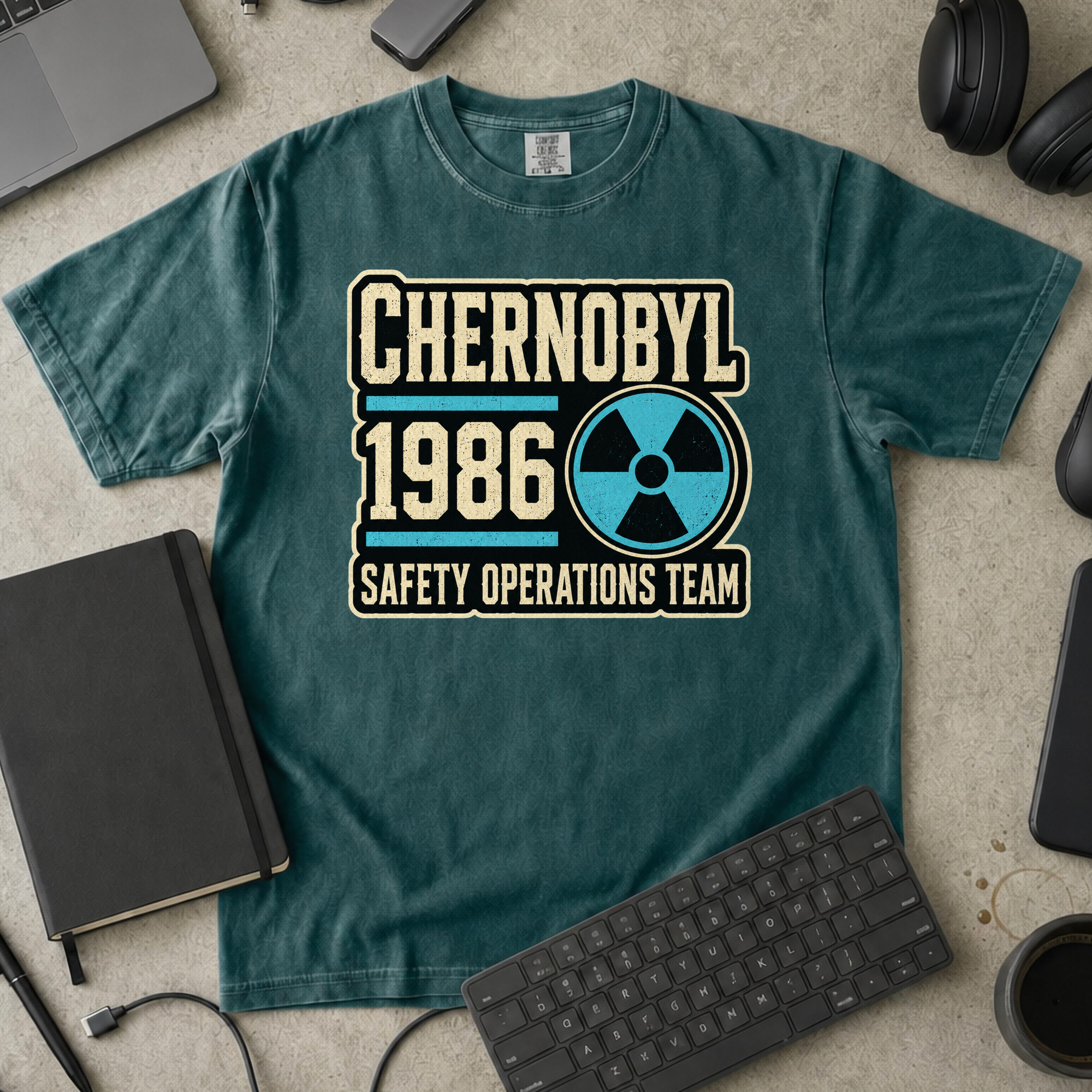 Nerd Collection Artwork T109 Premium Shirt - Blue Spruce mockup