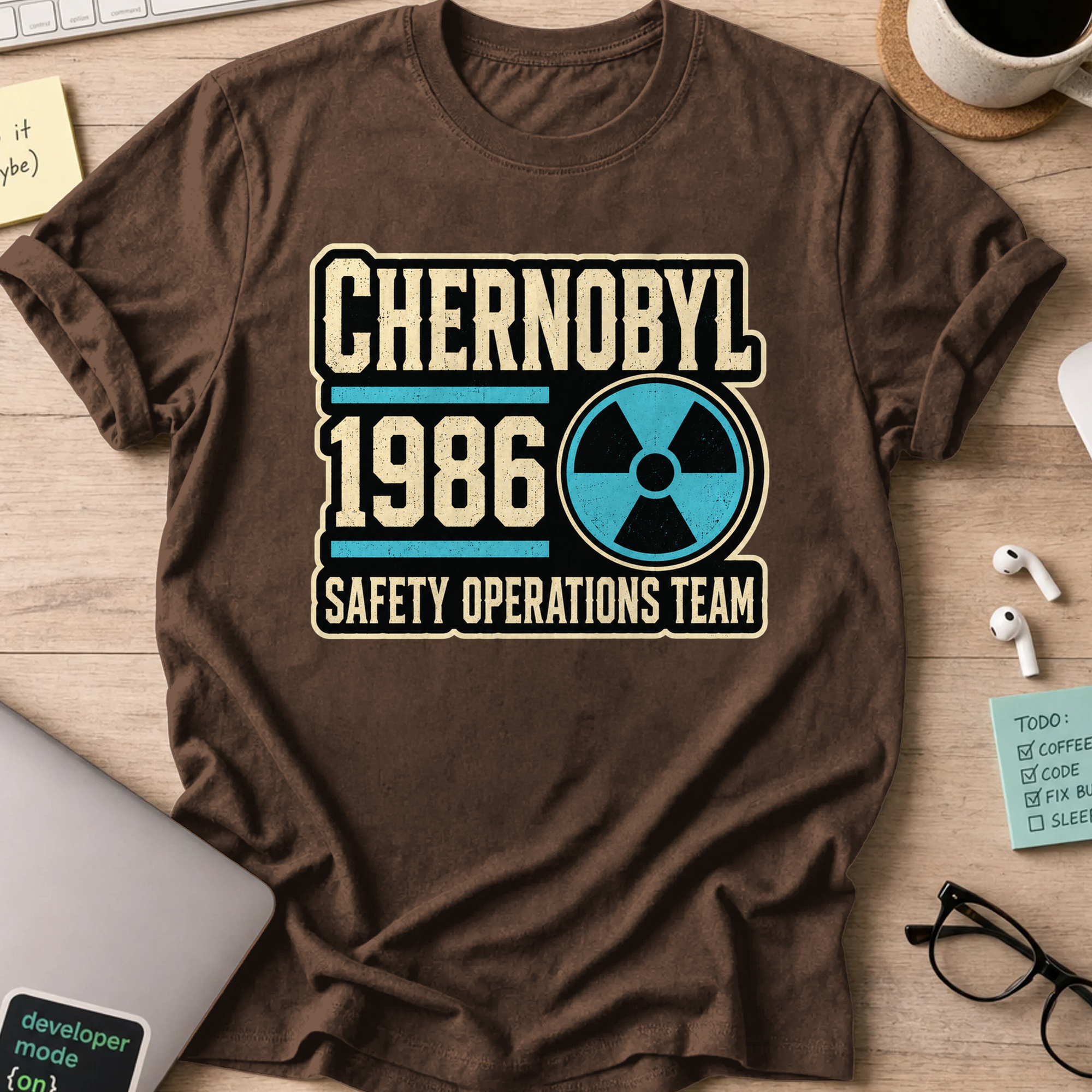 Nerd Collection Artwork T109 Shirt - Dark Chocolate mockup