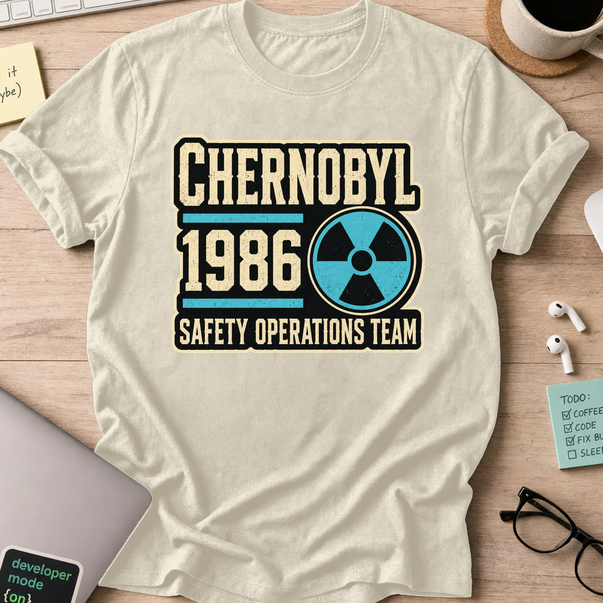 Nerd Collection Artwork T109 Shirt - Natural mockup