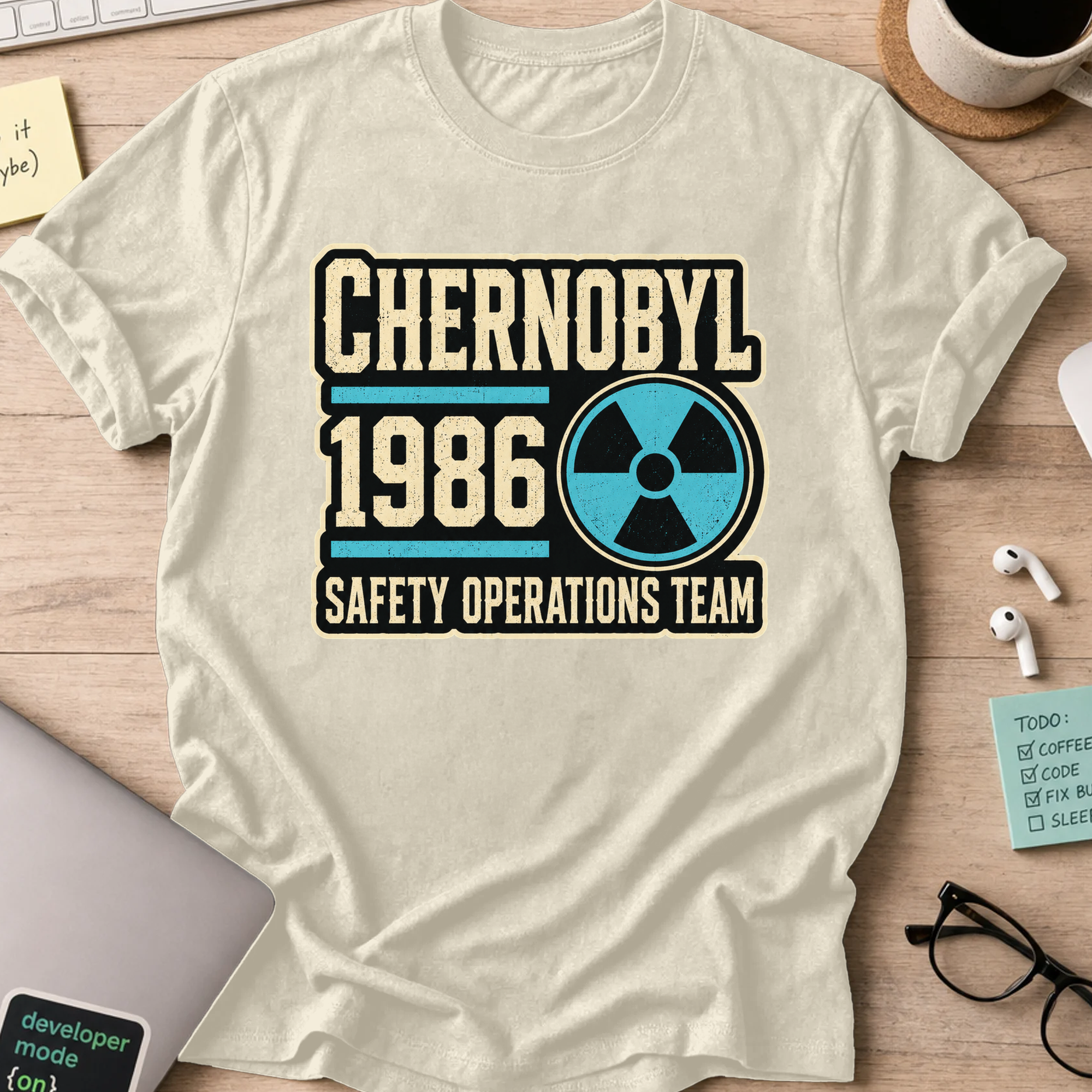 Nerd Collection Artwork T109 Shirt - Natural mockup