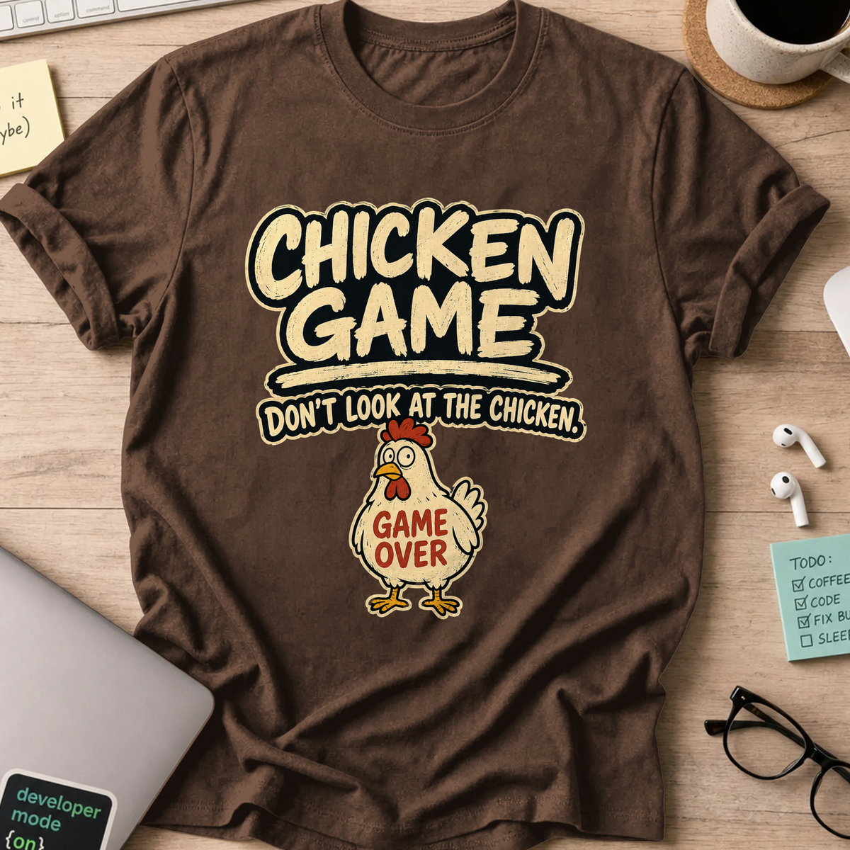 Nerd Collection Artwork T110 Shirt - Dark Chocolate mockup