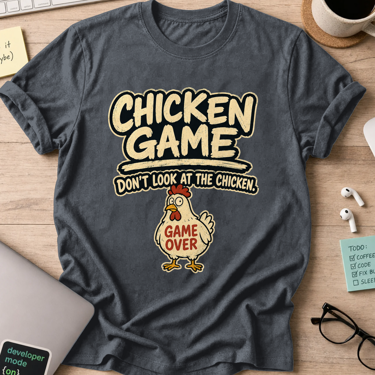Nerd Collection Artwork T110 Shirt - Dark Heather mockup