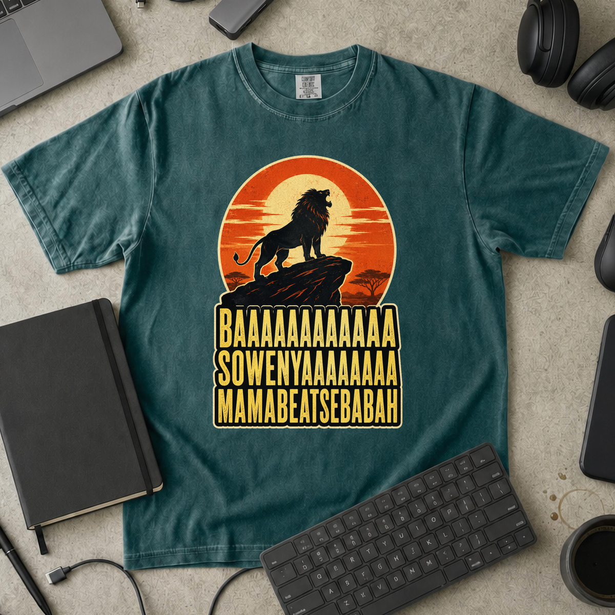 Nerd Collection Artwork T111 Premium Shirt - Blue Spruce mockup