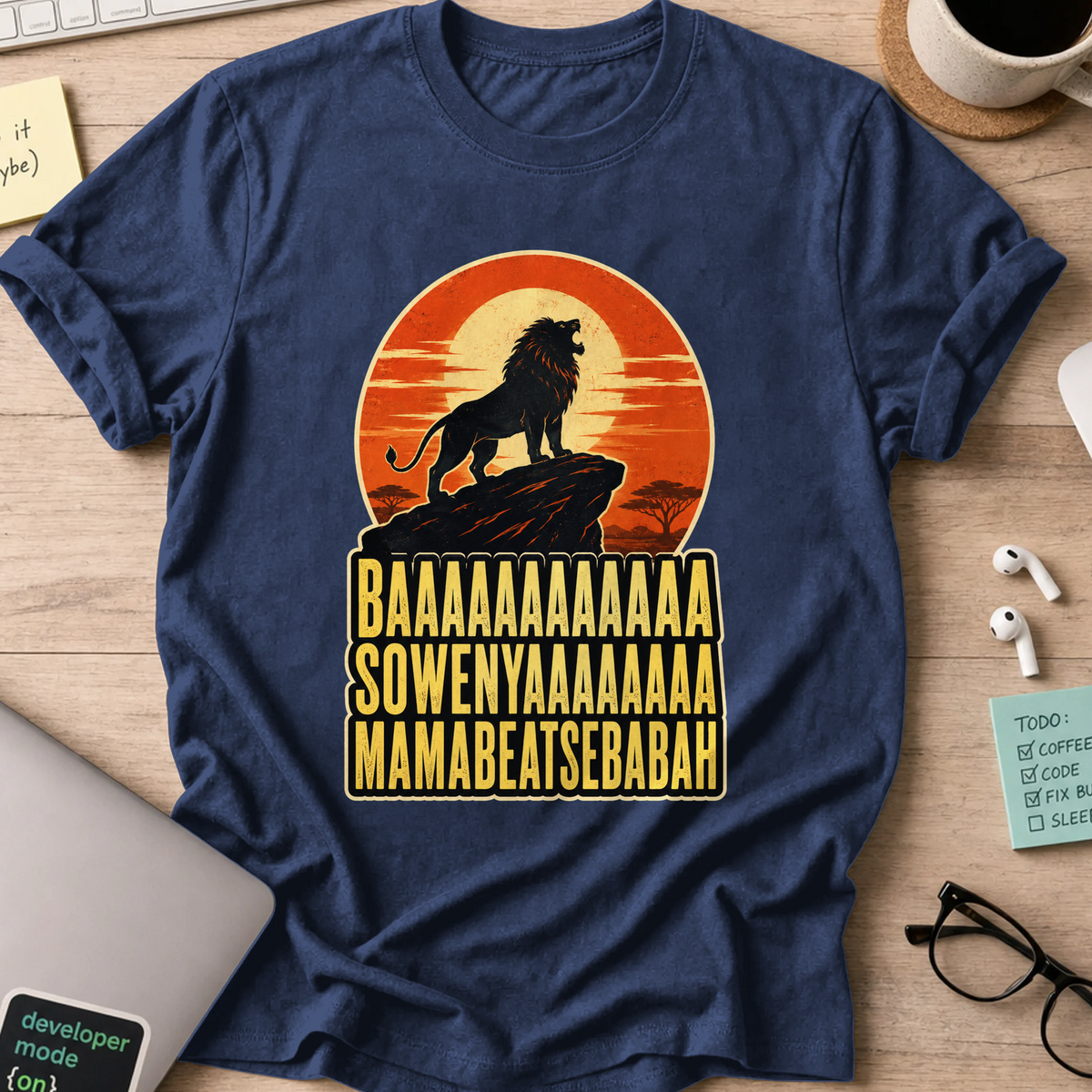 Nerd Collection Artwork T111 Shirt - Navy mockup