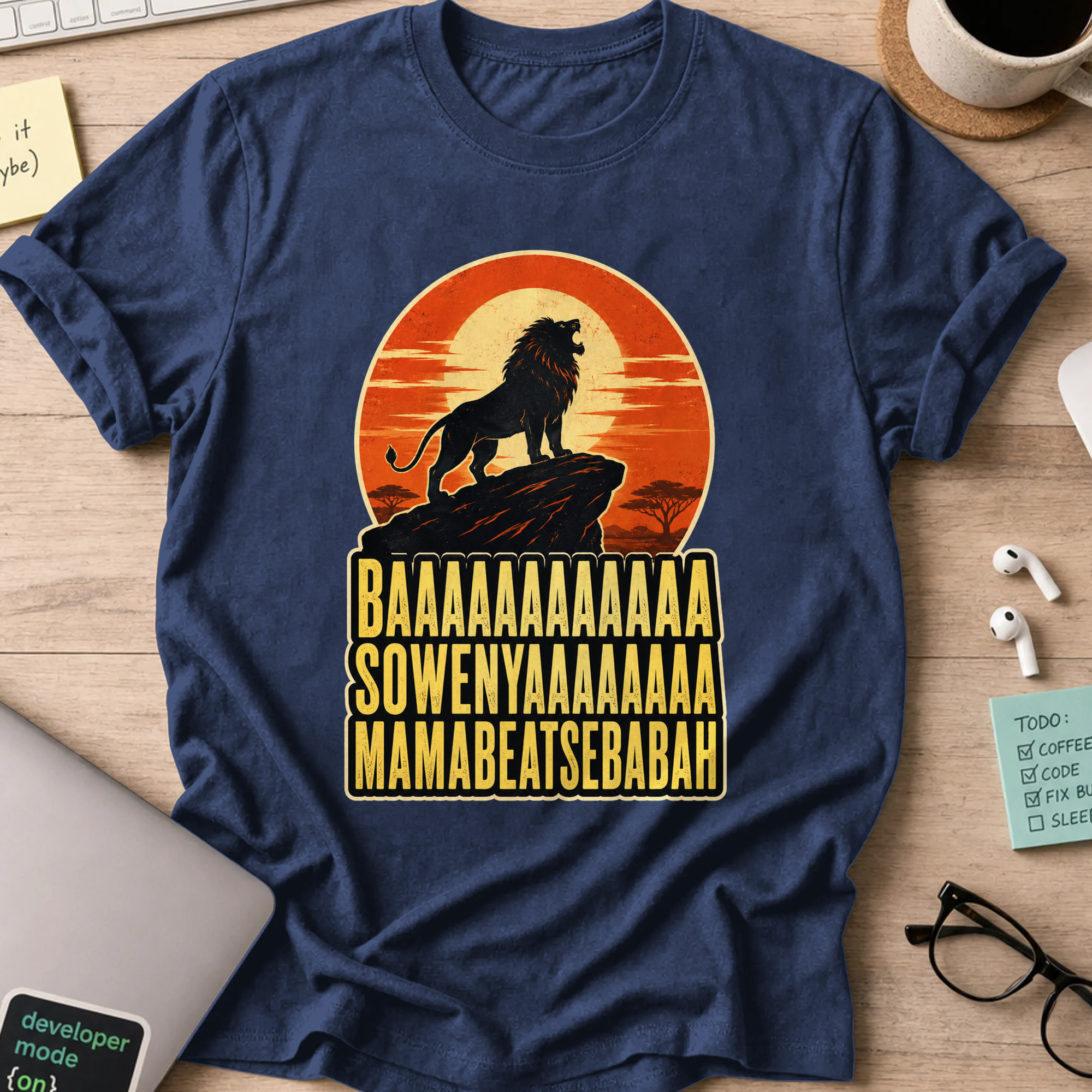 Nerd Collection Artwork T111 Shirt - Navy mockup