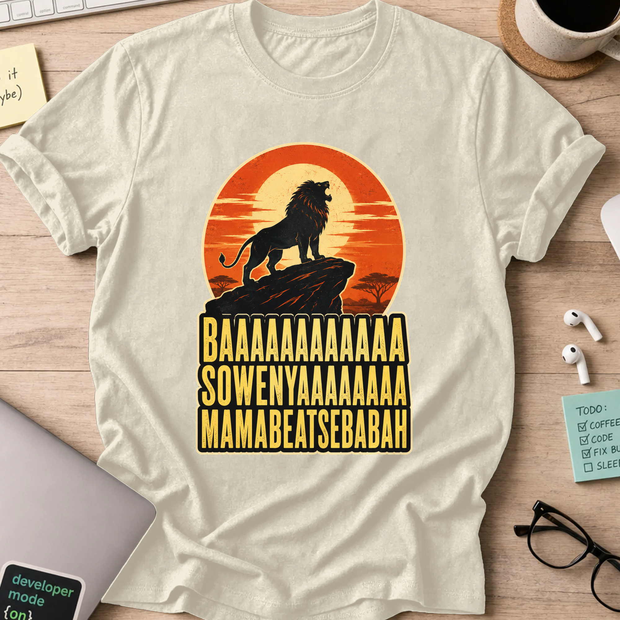 Nerd Collection Artwork T111 Shirt - Natural mockup
